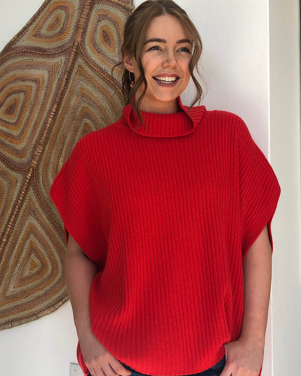 Just in: Ribbed funnel neck